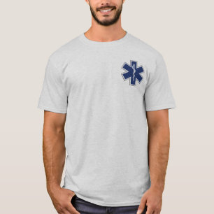 Ster van Life Paramedic op Navy Blue Carbon Fiber T-shirt