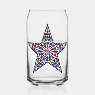 Ster van onafhankelijkheid blikvorm glas