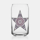 Ster van onafhankelijkheid blikvorm glas (Achterkant)