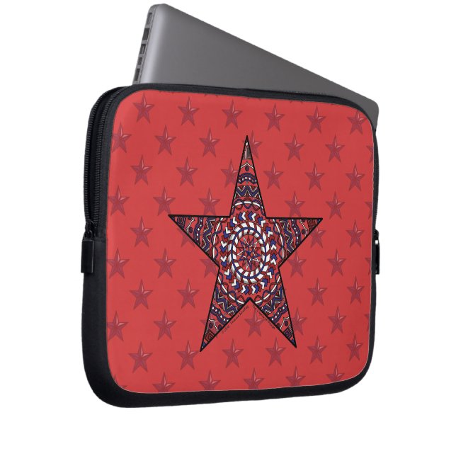 Ster van onafhankelijkheid laptophoes laptop sleeve (Voorkant Rechts)