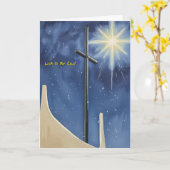 Ster van Verwondering - Kerstkaart Kaart (Gele Bloem)