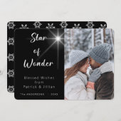 Ster van Wonder Exciting Fotokerst Sjabloon (Voorkant / Achterkant)