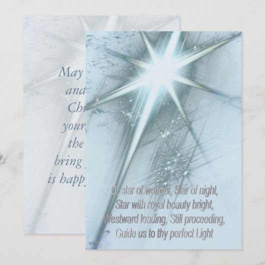 Ster van Wonder Feestdagenkaart (Voorkant / Achterkant)