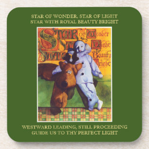STER VAN WONDER Plastic Coasters + Tekst / Groen Bier Onderzetter