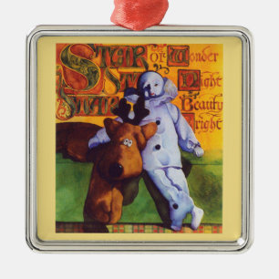 STER VAN WONDER Premium vierkant ornament / Goud
