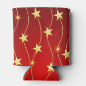 Ster Versierd Ruby Rood Patroon Blikjeskoeler (Achterkant)