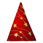 Ster Versierd Ruby Rood Patroon Feesthoedjes (Rechts)