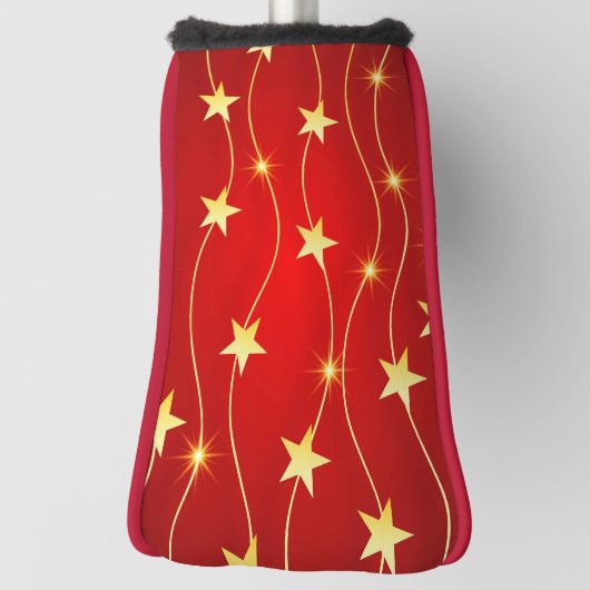 Ster Versierd Ruby Rood Patroon Golfheadcover (Draai 90)