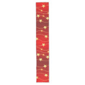 Ster Versierd Ruby Rood Patroon Lange Tafelloper (Voorkant)