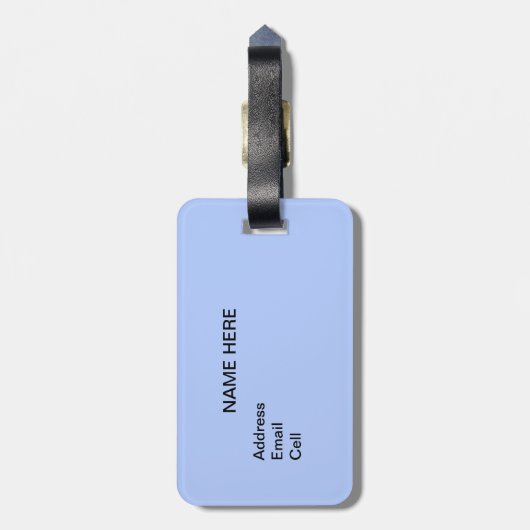 Ster, vliegende saucer op marineblauw melkweg bagagelabel (Achterkant verticaal)