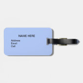 Ster, vliegende saucer op marineblauw melkweg bagagelabel (Achterkant horizontaal)