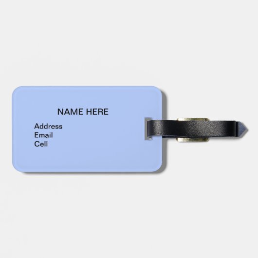 Ster, vliegende saucer op marineblauw melkweg bagagelabel (Achterkant horizontaal)