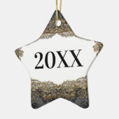 Ster voor eerste kerstkerkerst keramisch ornament (Links)