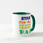Ster voor het hele seizoen Vaderdag Bericht Mok (Voorkant rechts)