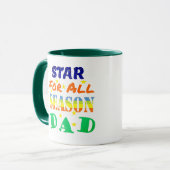 Ster voor het hele seizoen Vaderdag Bericht Mok (Voorkant links)