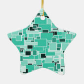 Ster voor kerstboom keramisch ornament (Achterkant)