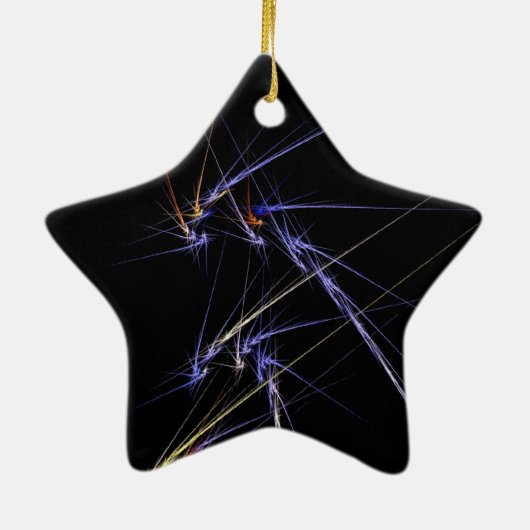 Ster voor kerstboom keramisch ornament (Achterkant)