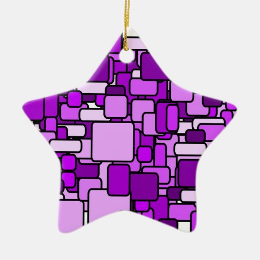 Ster voor kerstboom keramisch ornament (Voorkant)