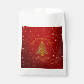 Ster voor overeenkomende kerstset rode gouden boom bedankzakje (Voorkant)