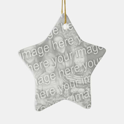 Ster-vormfotoversiering | afbeelding afbeelding to keramisch ornament (Rechts)