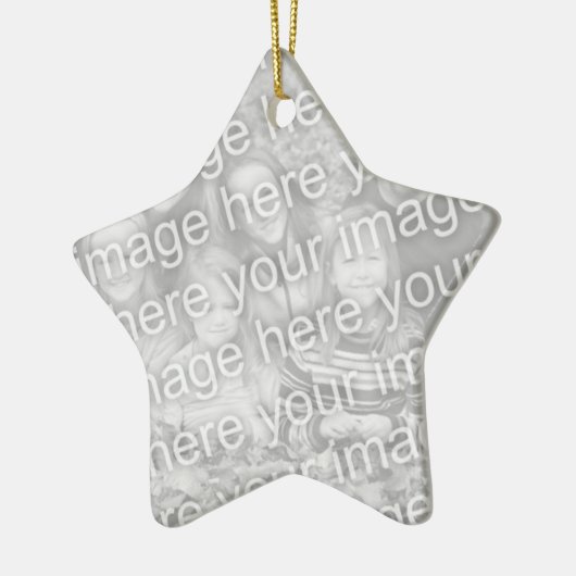 Ster-vormfotoversiering | afbeelding afbeelding to keramisch ornament (Links)