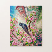 Ster zingt in kersenboom Illustratie Legpuzzel (Verticaal)