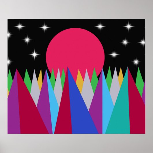 Ster Zonsondergang Poster (Voorkant)