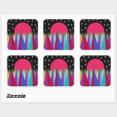 Ster Zonsondergang  Vierkante Sticker (Vel)