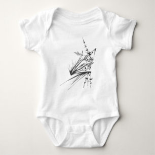 Ster Zwart Witte Abstracte Stam Tatuage Kunst Romper