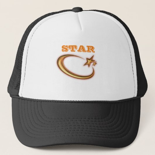 Sterbeeld met stertekst Wit en Zwart Trucker Pet (Voorkant)
