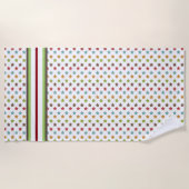 Sterbezaaid Kleurrijke Douane Strandlaken (Voorkant)