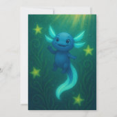 Sterblauwe Axolotl Verjaardag Kaart (Achterkant)