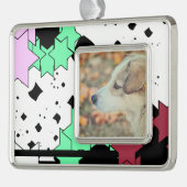 Sterbloemen Verzilverd Omlijst Ornament (Links)