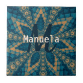 Sterbloemfractal Tegeltje (Voorkant)