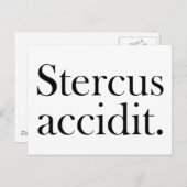 Stercus accidit briefkaart (Voorkant / Achterkant)