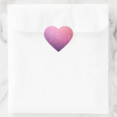 Steren In Roze Ruimte Hart Sticker (Tas)