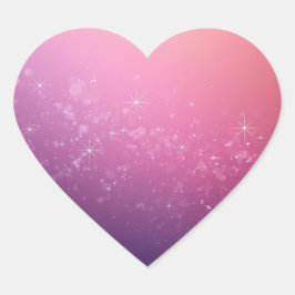 Steren In Roze Ruimte Hart Sticker