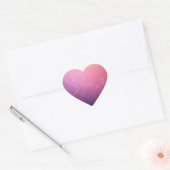 Steren In Roze Ruimte Hart Sticker (Envelop)