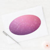 Steren In Roze Ruimte Ovale Sticker (Envelop)