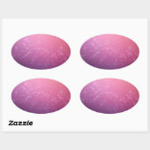 Steren In Roze Ruimte Ovale Sticker (Vel)