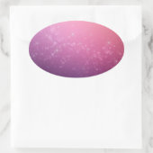 Steren In Roze Ruimte Ovale Sticker (Tas)