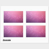 Steren In Roze Ruimte Rechthoekige Sticker (Vel)