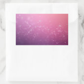 Steren In Roze Ruimte Rechthoekige Sticker (Tas)