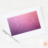 Steren In Roze Ruimte Rechthoekige Sticker (Envelop)