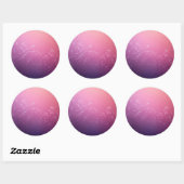 Steren In Roze Ruimte Ronde Sticker (Vel)