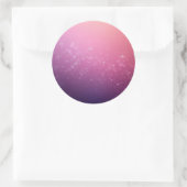Steren In Roze Ruimte Ronde Sticker (Tas)