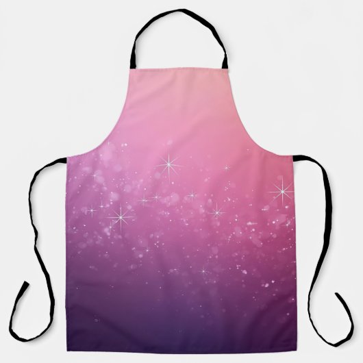 Steren In Roze Ruimte Schort (Voorkant)