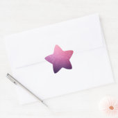 Steren In Roze Ruimte Ster Sticker (Envelop)