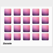 Steren In Roze Ruimte Vierkante Sticker (Vel)