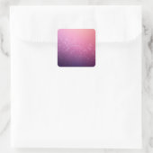 Steren In Roze Ruimte Vierkante Sticker (Tas)